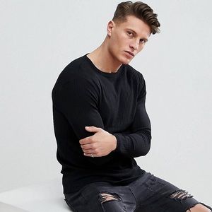 MEN M BLACK LONGSLEEVE NWT